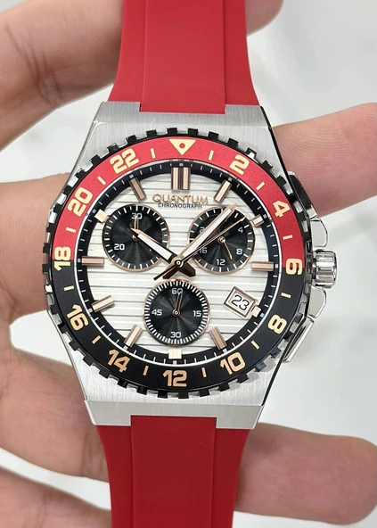 Qunatum Orijinal 2 Yıl Garantili Su Geçirmez Çelik Kordon Fonksiyonlu Erkek Kol Saati - Resim 4