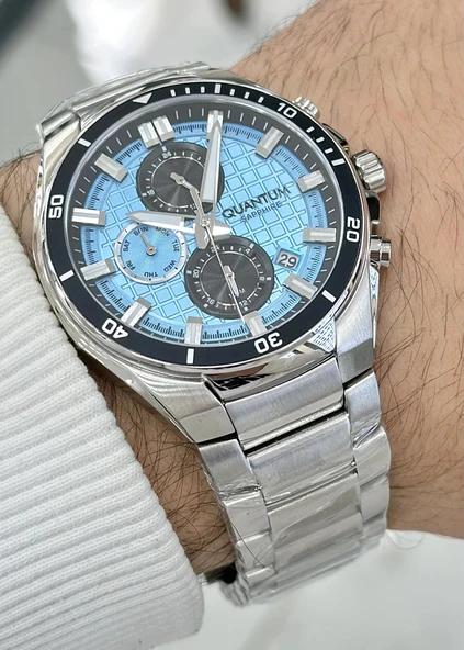 Qunatum Orijinal 2 Yıl Garantili Su Geçirmez Çelik Kordon Fonksiyonlu Erkek Kol Saati ürün görseli 1