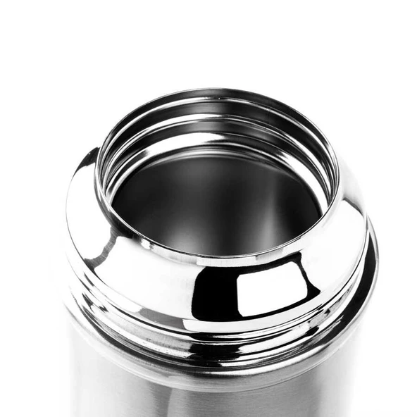 Tantitoni Gri Paslanmaz Çelik Kaşıklı Yemek Termosu 700ml - Resim 6