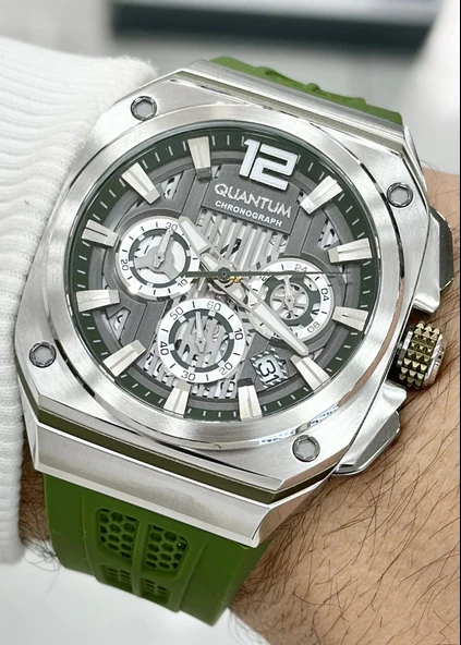 Qunatum Orijinal 2 Yıl Garantili Su Geçirmez Çelik Kordon Fonksiyonlu Erkek Kol Saati - Resim 4