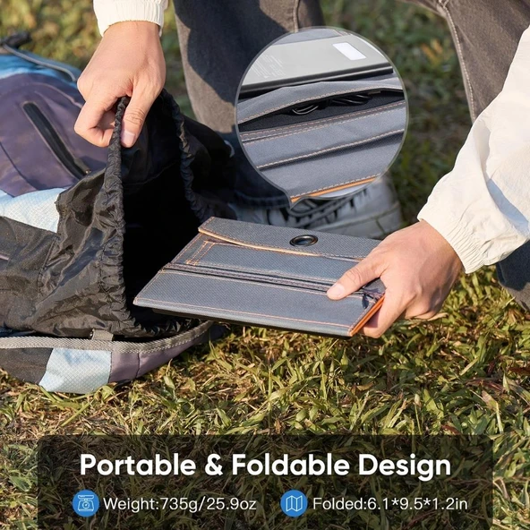 10.000mAh Güneş Enerjili Solar Powerbank - Resim 4