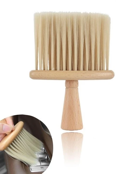 OLLEVRA Araba İçin Ahşap Saplı Yumuşak Kıl Fırça Detaylı Toz Alma Temizleme Fırçası - Resim 3