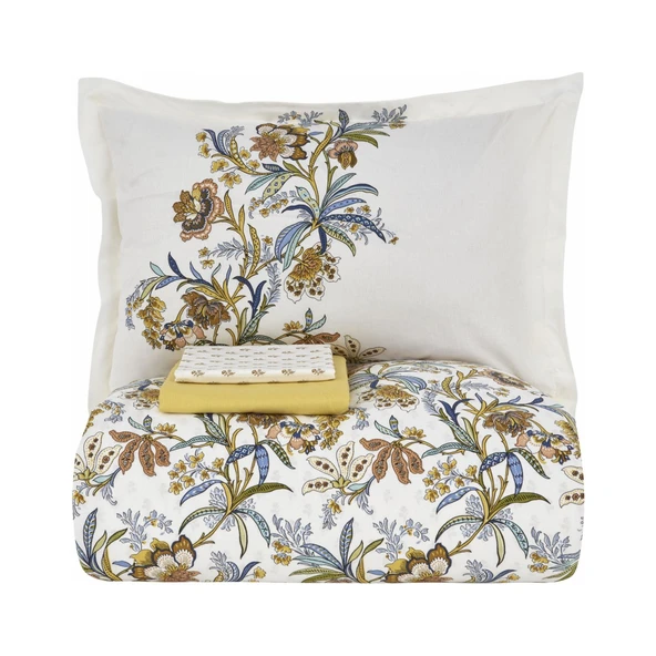 KARACA HOME İNDRA TEK KİŞİLİK NEVRESİM TAKIMI SARI ürün görseli 1