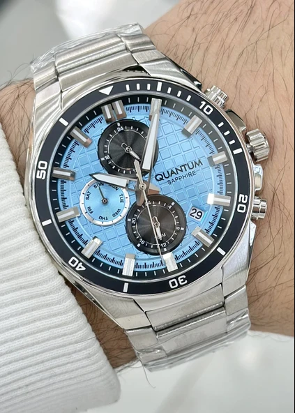 Qunatum Orijinal 2 Yıl Garantili Su Geçirmez Çelik Kordon Fonksiyonlu Erkek Kol Saati - Resim 2