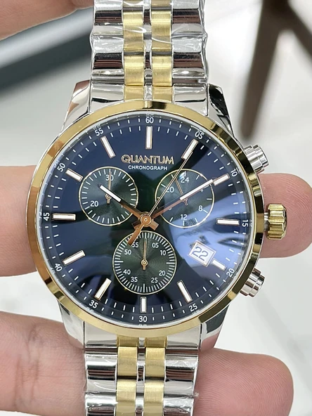 Qunatum Orijinal 2 Yıl Garantili Su Geçirmez Çelik Kordon Fonksiyonlu Erkek Kol Saati - Resim 2