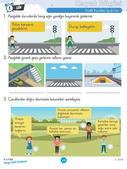 1. Sınıf 4x4’lük Yarıyıl Tatil Serüveni – Bilişsel Etkinlikler 2025 - Resim 6