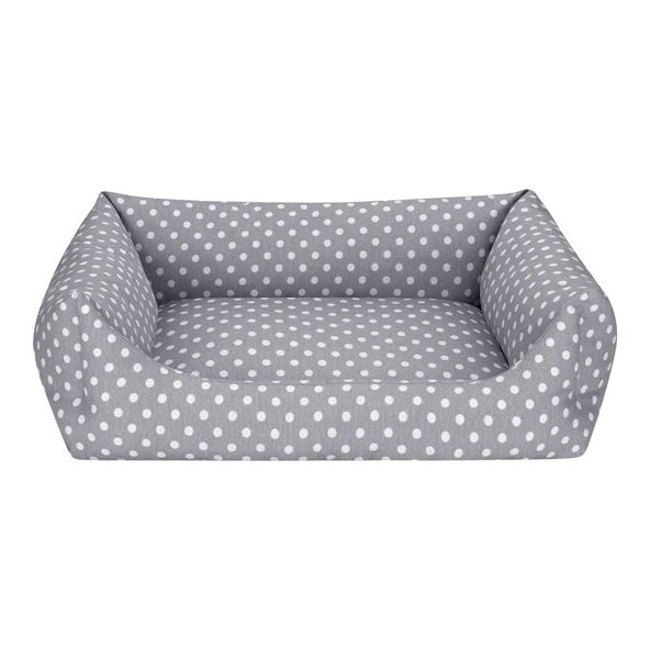 Pet Comfort Uniform Gri Puantiyeli Köpek Yatağı L 70x60cm ürün görseli 1