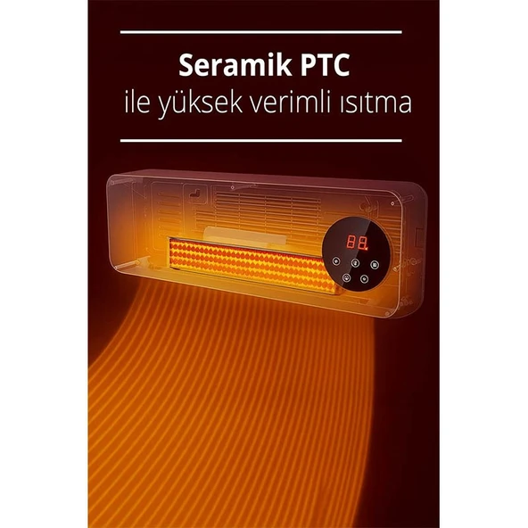 Kiwi KHT 8490 2000 W Duvar Tipi Fanlı Isıtıcı - Resim 5