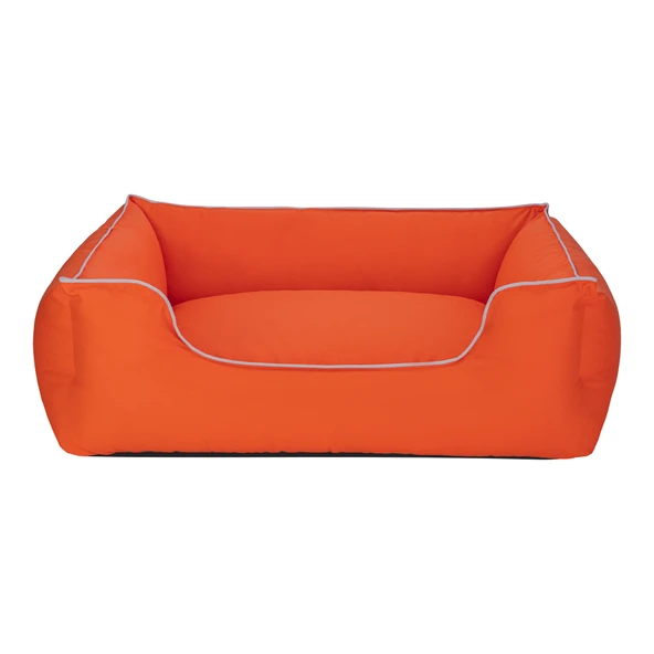 Pet Comfort Alpha  Köpek Yatağı Turuncu w Beyaz Biye L 105x85cm ürün görseli 1