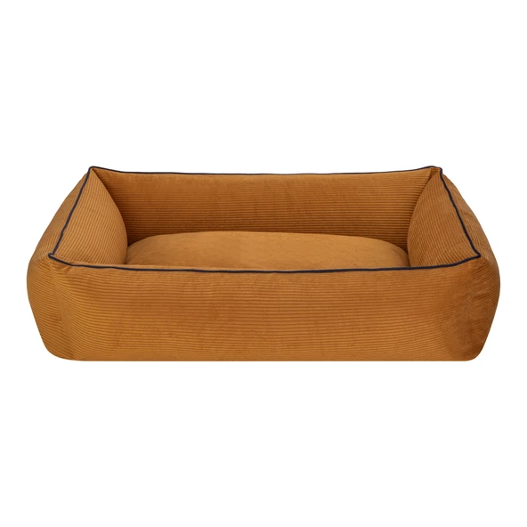 Pet Comfort Golf  Köpek Yatağı Hardal w Parliament Mavi Biye M 90x70cm ürün görseli 1