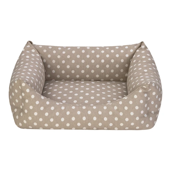 Pet Comfort Uniform Bej Puantiyeli Kedi ve Köpek Yatağı S 50x40cm ürün görseli 1