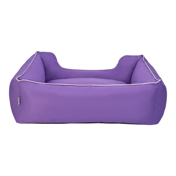 Pet Comfort Alpha  Köpek Yatağı Mor w Beyaz Biye L 105x85cm - Resim 4