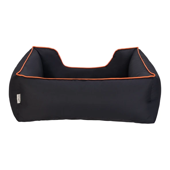 Pet Comfort Alpha  Köpek Yatağı Siyah w Turuncu Biye M 80x65cm - Resim 3
