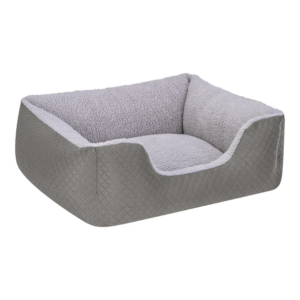 Pet Comfort Echo  Kedi ve Köpek Yatağı Gri/Gri Peluş S 60x50cm - Resim 2