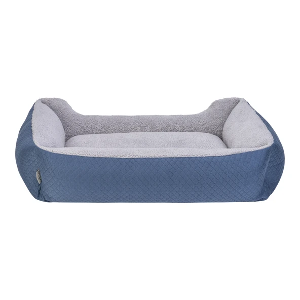Pet Comfort Bravo Duo  Köpek Yatağı Mavi/Gri Peluş L 90x70cm - Resim 3