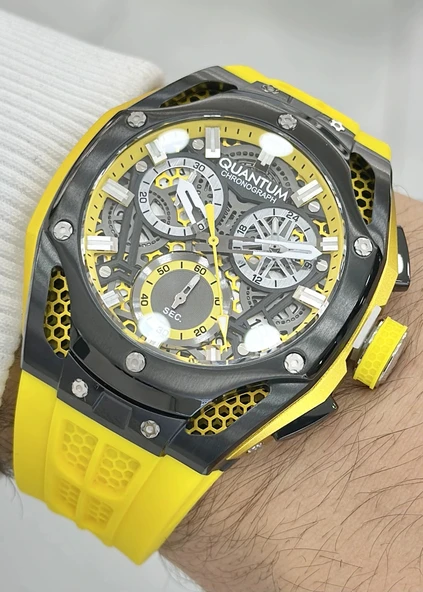 Qunatum Orijinal 2 Yıl Garantili Su Geçirmez Çelik Kordon Fonksiyonlu Erkek Kol Saati - Resim 4