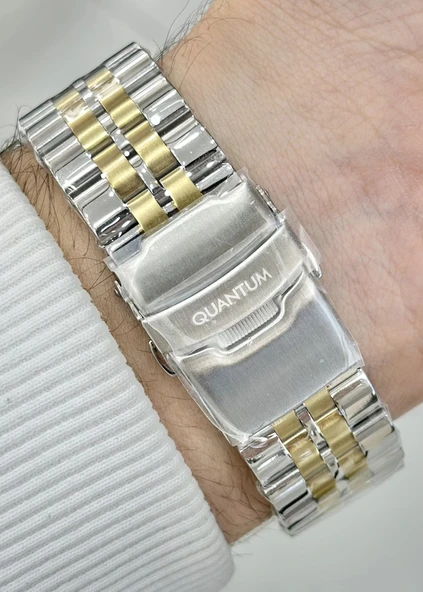 Qunatum Orijinal 2 Yıl Garantili Su Geçirmez Çelik Kordon Fonksiyonlu Erkek Kol Saati - Resim 4