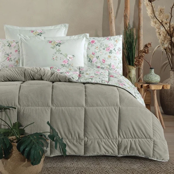 Clasy Wellsoft Çift Kişilik Çift Taraflı Uyku Seti Elara V3 Gri Renk Yeni Sezon Yeni Ürün ürün görseli 1