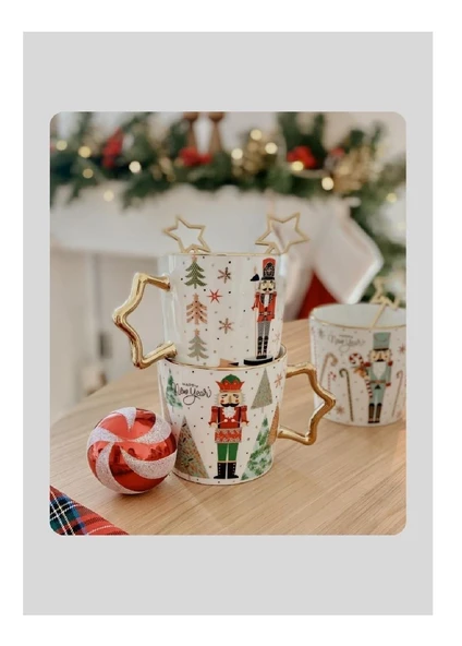 Tohana Altın Kaşıklı Porselen Kupa 10222 - Yeni Yıl - Resim 3