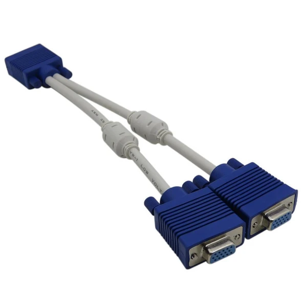 Vga Y Kablo Çoklayıcı Switch Kablosu + VGA KABLO - Resim 2