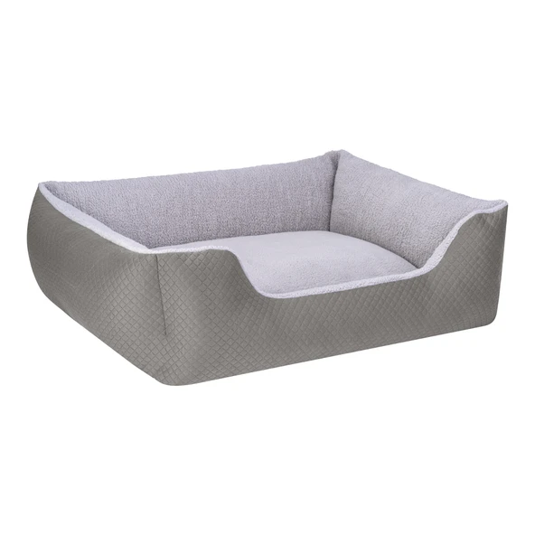 Pet Comfort Echo  Köpek Yatağı Gri/Gri Peluş L 105x80cm - Resim 2