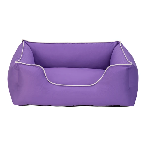 Pet Comfort Alpha  Köpek Yatağı Mor w Beyaz Biye M 80x65cm ürün görseli 1
