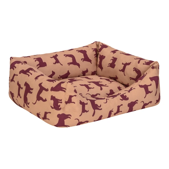 Pet Comfort Uniform Bej-Bordo Kedi ve Köpek Yatağı S 50x40cm - Resim 2