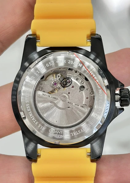 Qunatum Orijinal 2 Yıl Garantili Otomatik Su Geçirmez Çelik Kordon Erkek Kol Saati - Resim 3