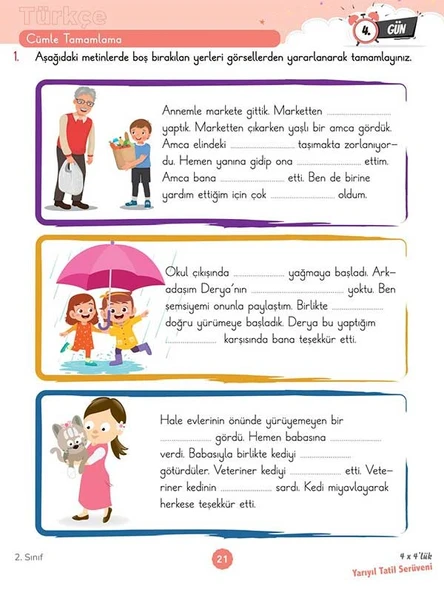 2. Sınıf 4x4’lük Yarıyıl Tatil Serüveni – Bilişsel Etkinlikler 2025 - Resim 8