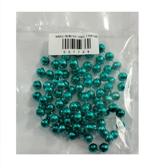 Sıralı Boncuk Yeşil 1 Metre - 3 paket ürün görseli 1
