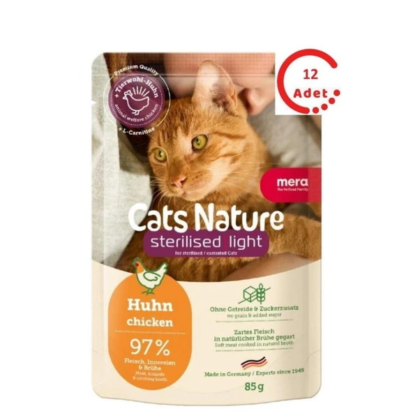 Mera Sterilized Tavuklu Kısır Kedi Yaş Maması 85 Gr x 12 Adet ürün görseli 1