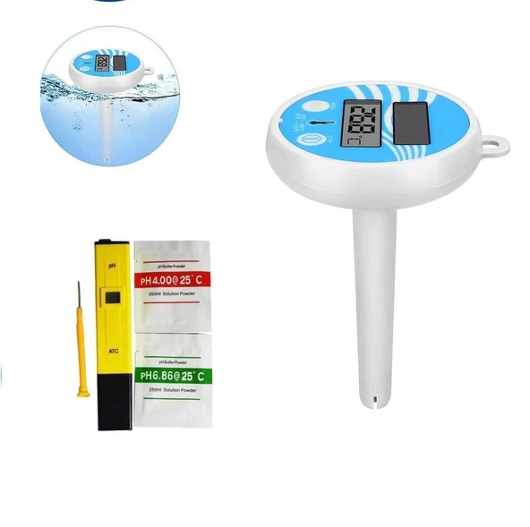 Solar Termometre Yüzme Havuzu İçin + PH Metre ürün görseli 1