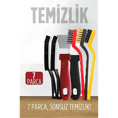 7 Parça Çok Amaçlı Temizlik Spatula ve Fırça Seti ürün görseli 1
