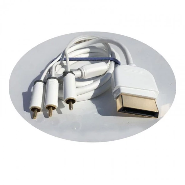Xbox 360 RCA kompozit R/L audio ses ve görüntü kablo 2m - Resim 3