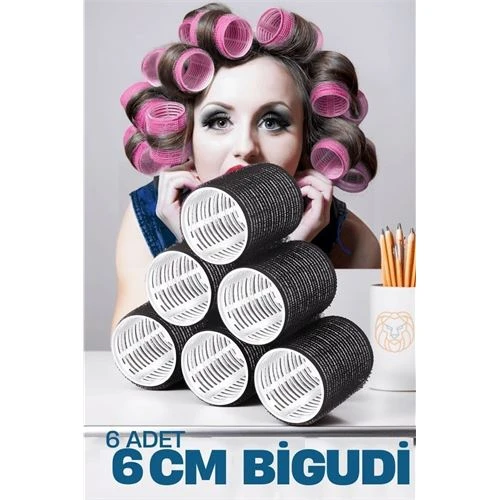 HSNET 6 Cm Bigudi 6 li Paket ürün görseli 1