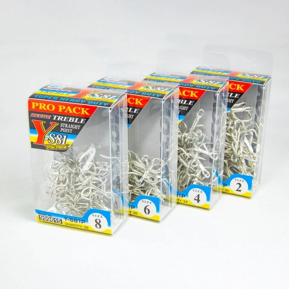 Decoy Y-S81P ProPack Üçlü Olta İğnesi  2 No 30 Adet - Resim 2