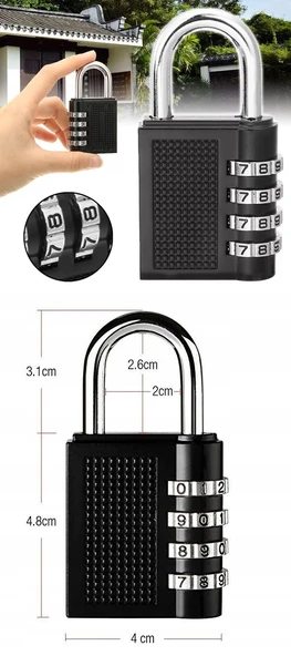 HSNET Şifreli Asma Kilit 4 Kademe 40 mm - Resim 2