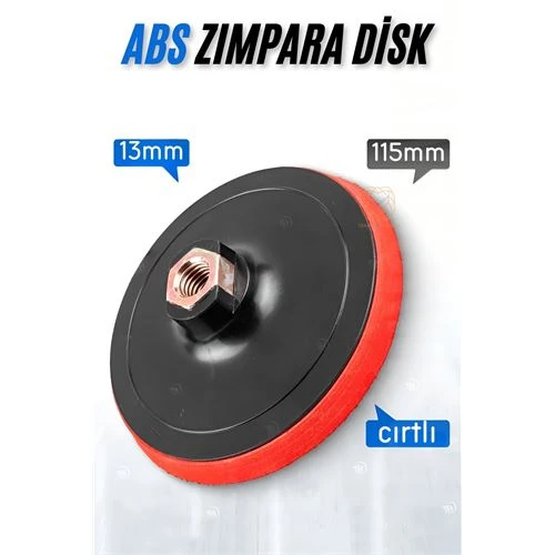 HSNET 115 mm Cırtlı Zımpara Disk Pasta Cila Sünger Tabanı ürün görseli 1