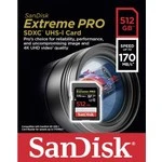 SanDisk Extreme Pro 512 GB SDXC 170 MB/s V30 UHS-I U3 SD Kart ürün görseli 1