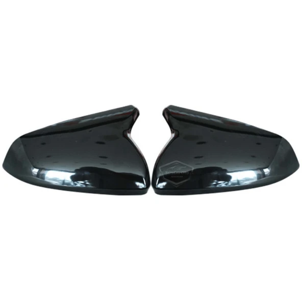 Skoda Octavia Mk4 Sinyalli 2021-2024 Uyumlu Batman Yarasa Ayna Kapağı Piano Black ABS Plastik Sağ Sol Takım - Resim 2