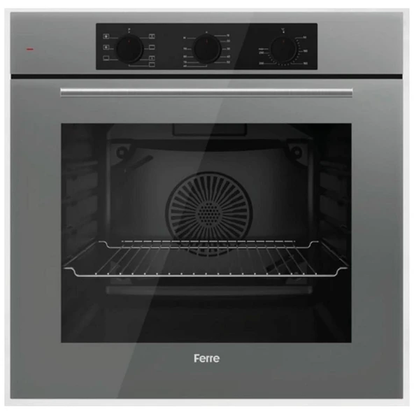 Ferre QBL62CPR 78 L Ankastre Fırın Gri (0+7 Konum) ürün görseli 1