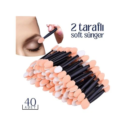 Göz Farı Süngeri 40’lı Paket – Çift Uçlu, Profesyonel Makyaj Aplikatörü ürün görseli 1