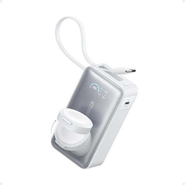 Anker MagGo 10000mh Powerbank Beyaz - A1657 - Resim 2