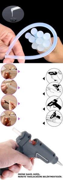 HSNET 7 mm 15 Adet Sıcak Silikon - Resim 2