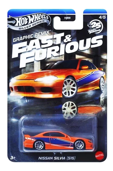 Hot Wheels Silver Series  Fast & Furious Nissan Silvia S15 HNR88 JBY48 ürün görseli 1