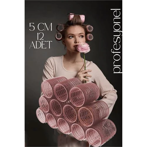 HSNET 5 Cm Bigudi Saç Bigudisi Profesyonel 12 ADET ürün görseli 1