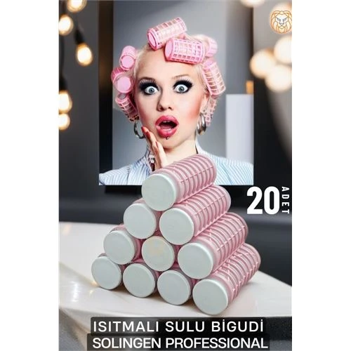 HSNET Isıtmalı Sulu Bigudi 2.5 cm 20 Adet Solingen Professional ürün görseli 1