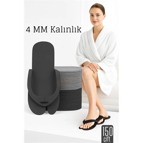 4 MM Kalın Tek Kullanımlık Spa Otel  Pedikür Terliği  150 Çift ürün görseli 1