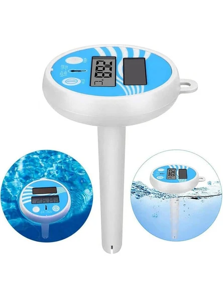 Solar Termometre Yüzme Havuzu İçin + PH Metre - Resim 2