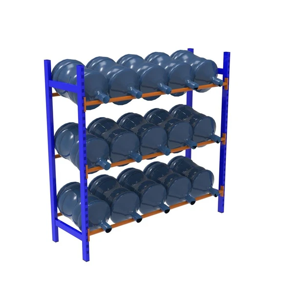 3 Katlı Damacana Rafı H: 150 cm - Damacana İstifleme Rafı  40x180 cm - Resim 4